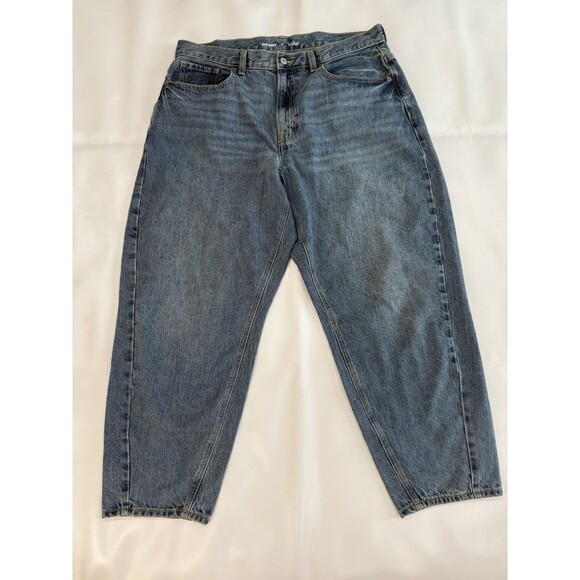 Old Navy Women's Jeans Size 16 Extra High-Rise Balloon Fit Blue Denim Relaxed a - Picture 1 of 8